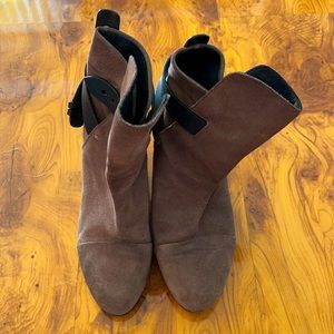 RAG & BONE New York suede booties in medium brown